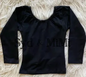 1 left! 2/3yr ~ L/S Cap Sleeve Top ~ Black