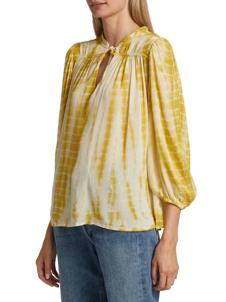 Ba&Sh tie-dye Kea blouse in Ocre
