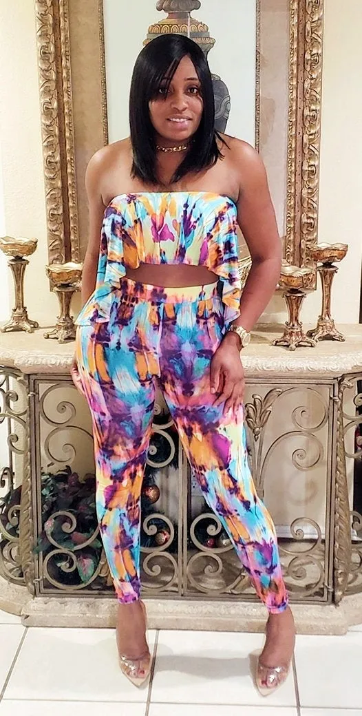 Becky Tie-Dye two piece Set