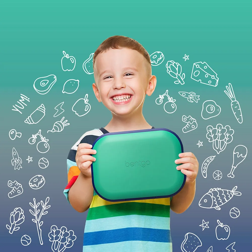 Bentgo Kids CHILL Lunch Box & Snack Box Bundle - Green/Navy