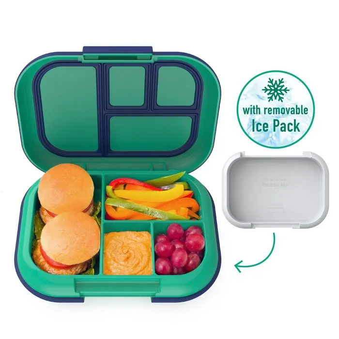 Bentgo Kids CHILL Lunch Box & Snack Box Bundle - Green/Navy