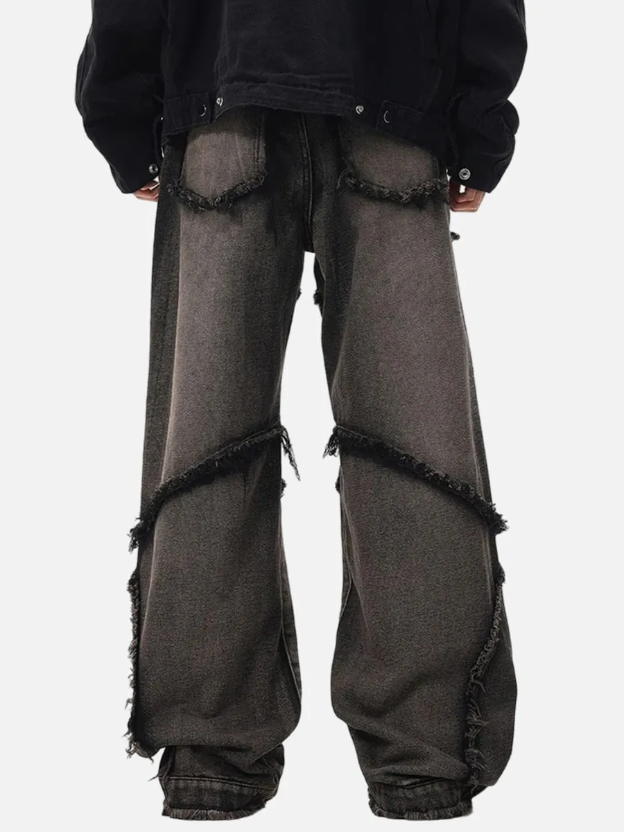 Black Baggy Jeans With Rips