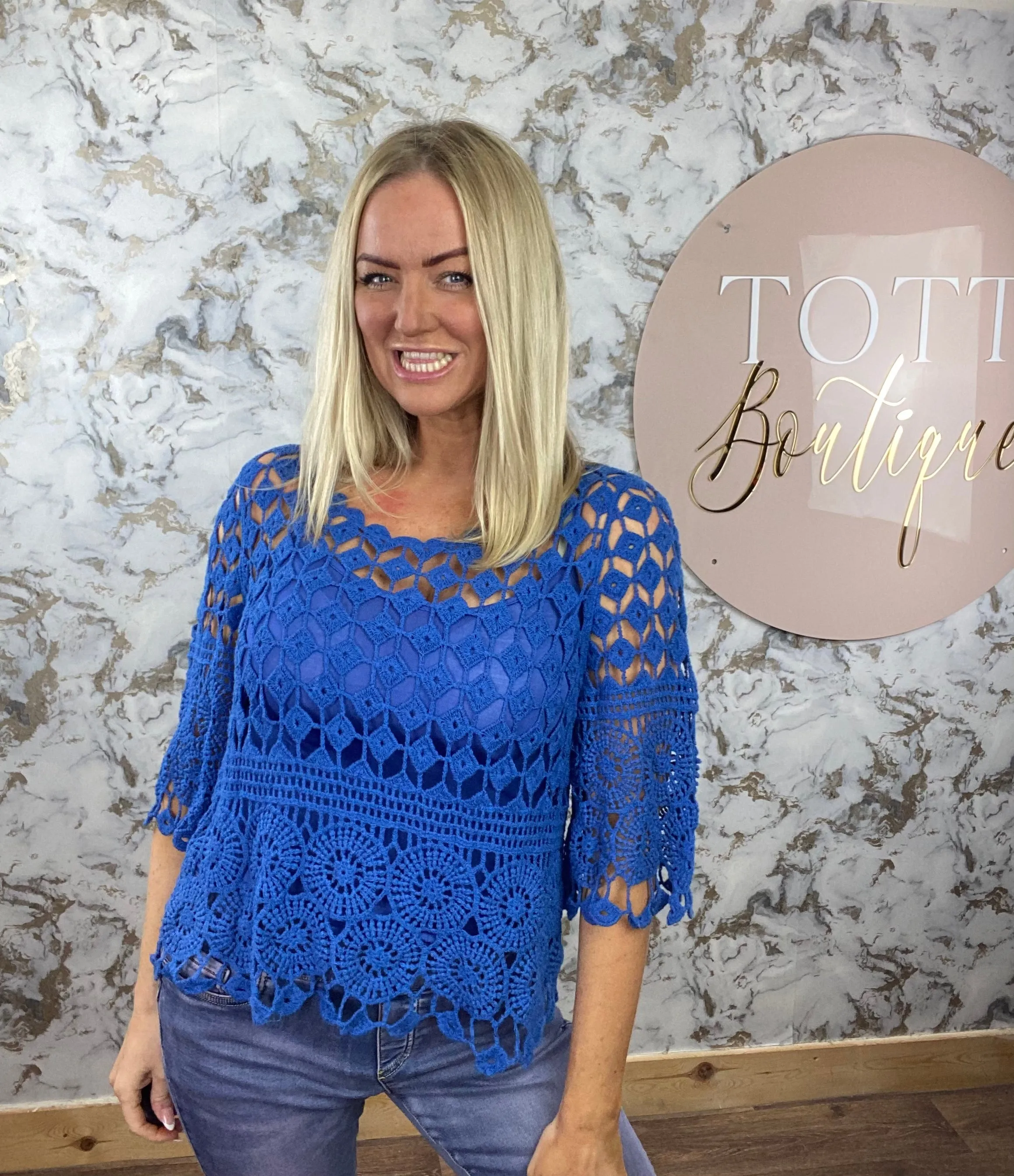 Crochet 2 tops - royal