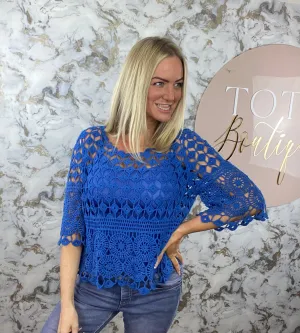 Crochet 2 tops - royal