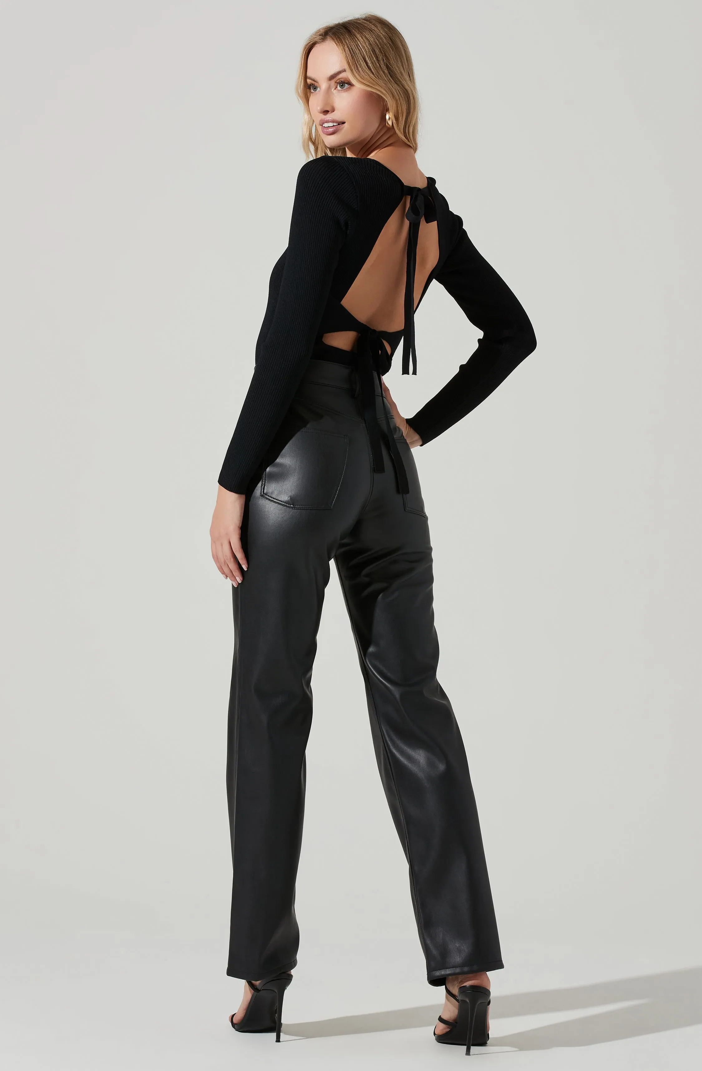 Farren Strappy Back Long Sleeve Bodysuit