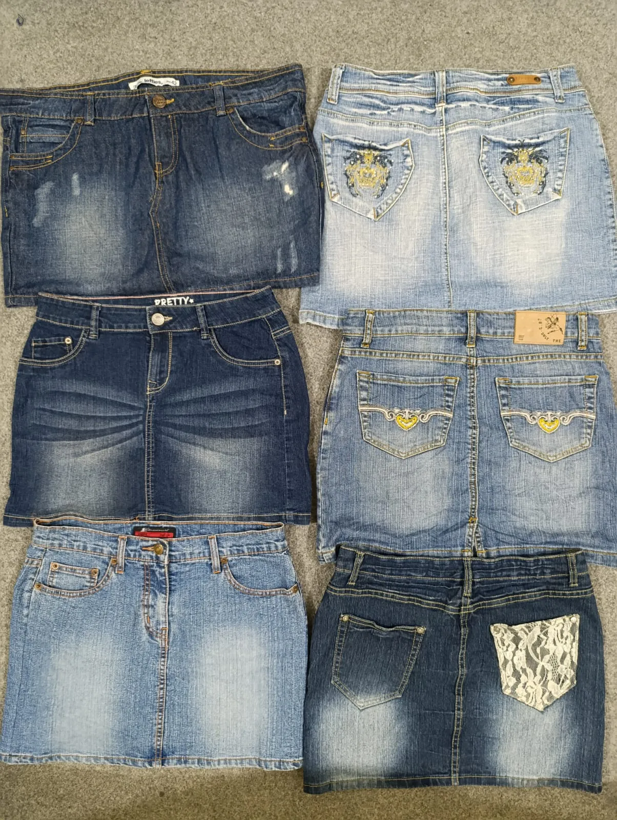 HD122 Ladies Y2K Micro Mini Skirts - 41 pcs