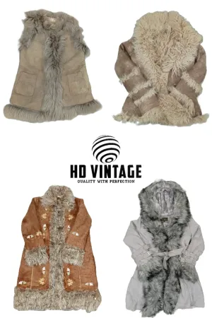 HD222 Ladies Y2K Premium Afghan Coats - 14 pcs