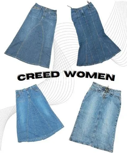 HE104 Y2K Denim Long Skirts - 15 Pcs