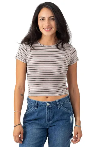 (J3406RTD1226T) Short Sleeve Baby T-Shirt - Bark Stripe