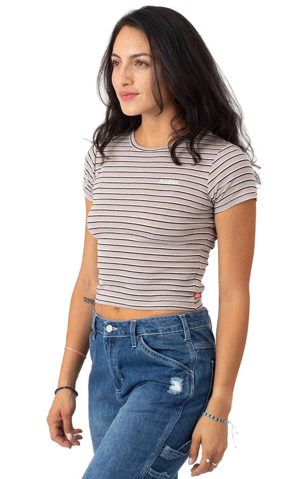 (J3406RTD1226T) Short Sleeve Baby T-Shirt - Bark Stripe