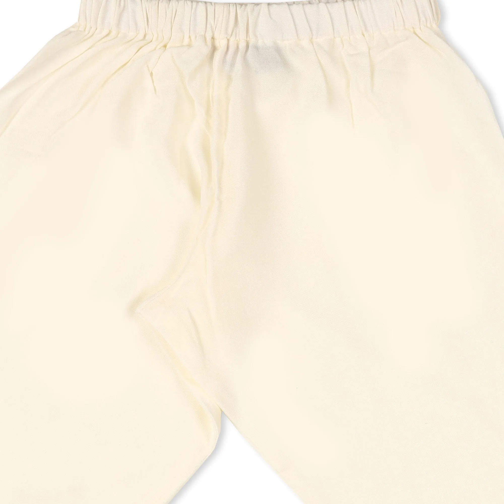 Kicks & Crawl Cream & Yellow Dhoti Kurta Set