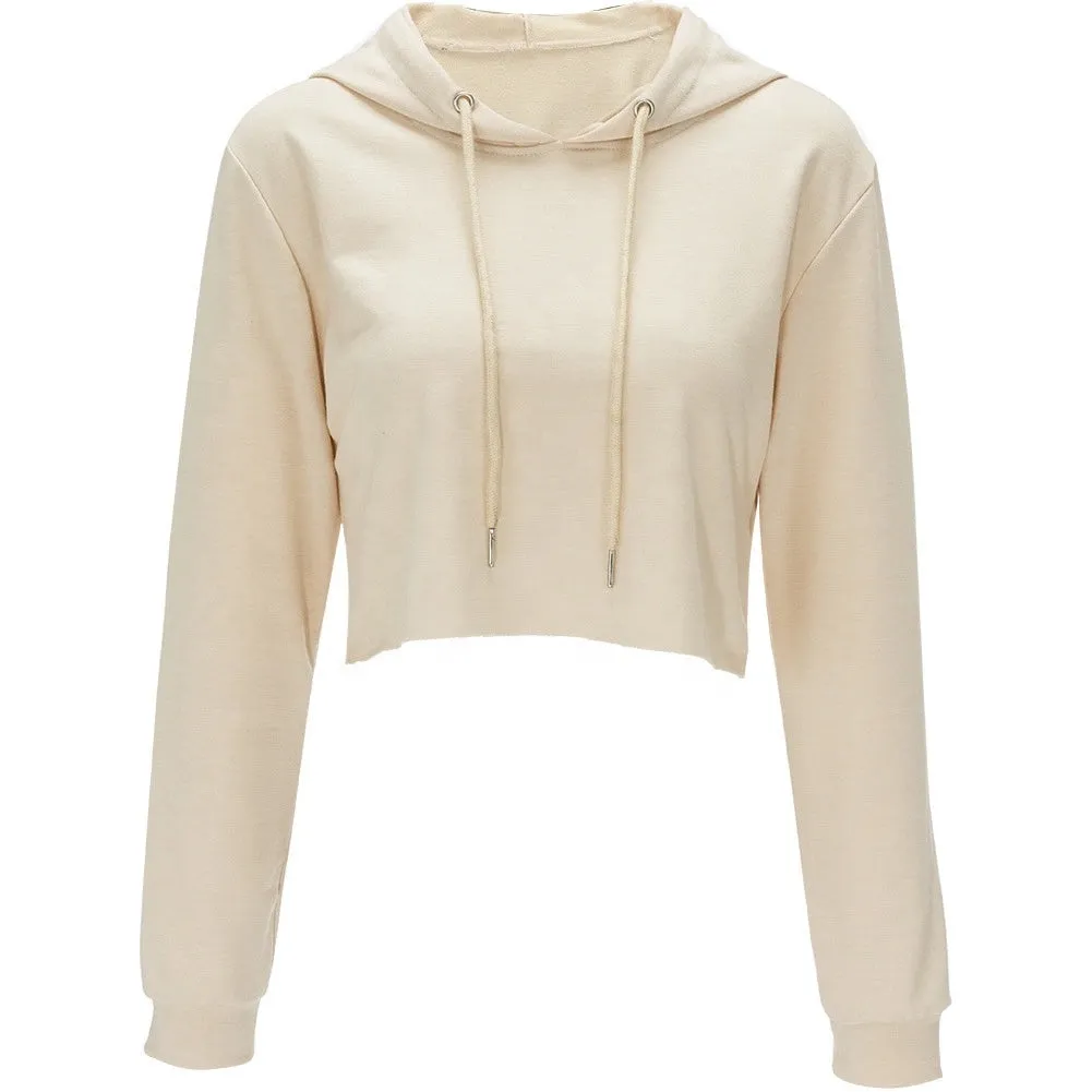 Ladies  Cotton Long Sleeve Crop Tops
