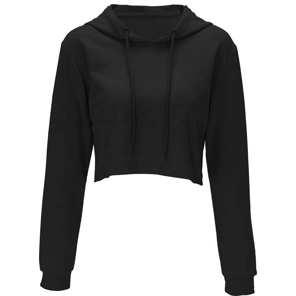 Ladies  Cotton Long Sleeve Crop Tops