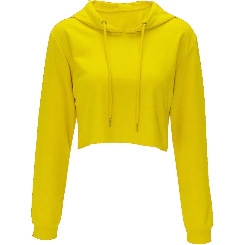 Ladies  Cotton Long Sleeve Crop Tops