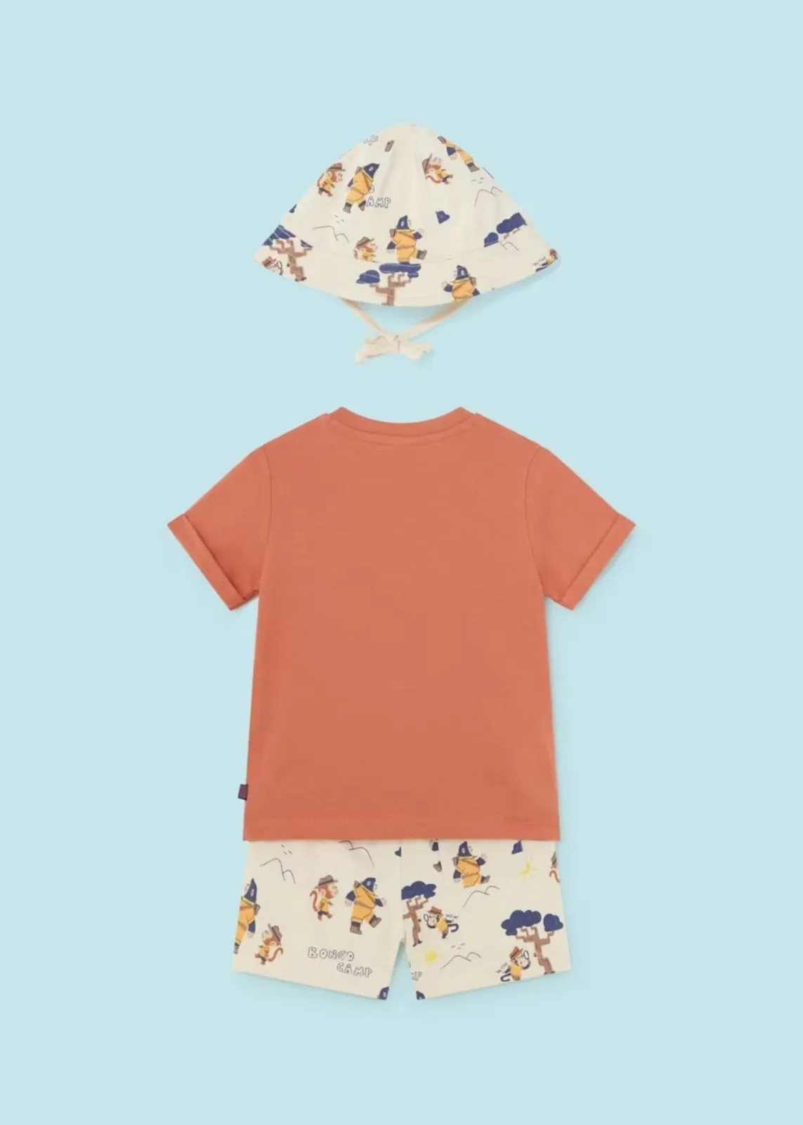 Mayoral Baby & Toddler Boys Monkeys 3 Piece Shirt, Shorts and Hat Set