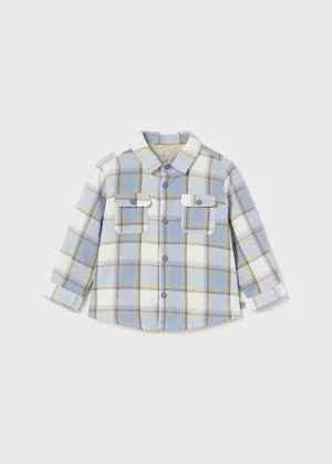 Mayoral Baby Boys Blue And Cream Check Shirt