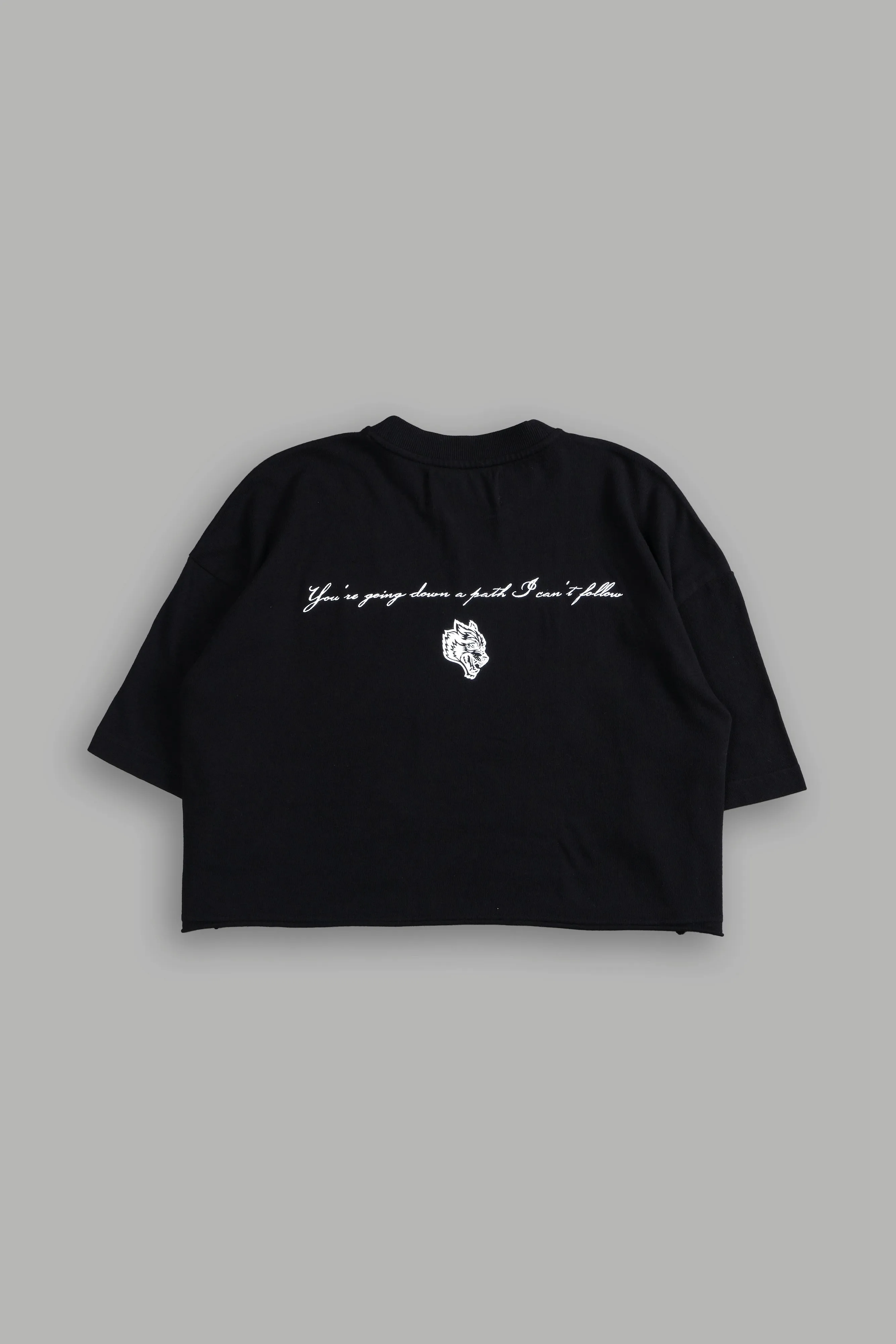 Padme "Premium" Oversized (Cropped) Tee in Black