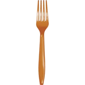 Pumpkin Spice Plastic Forks