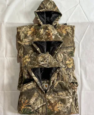 SALE!! Vintage Carhartt Rework Style Realtree Camo Hooded Jackets - MOQ 25 pcs