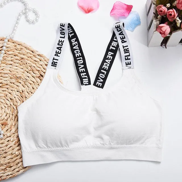 Seamless Bra Women's Sexy Letter Shoulder Strap Underwear