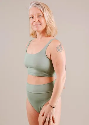 Tofino Agave High Leg High Waist Bikini Bottom