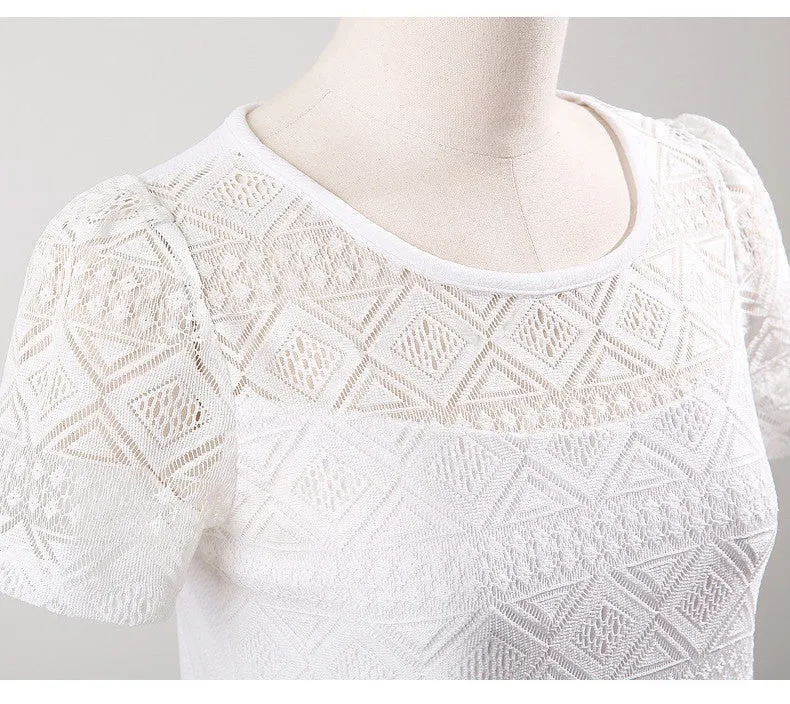 Tops lace chiffon blouse