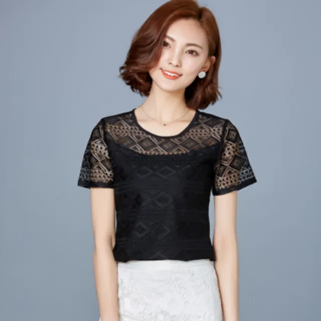 Tops lace chiffon blouse