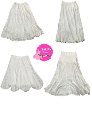 White Fairycore Y2K Cotton Skirts
