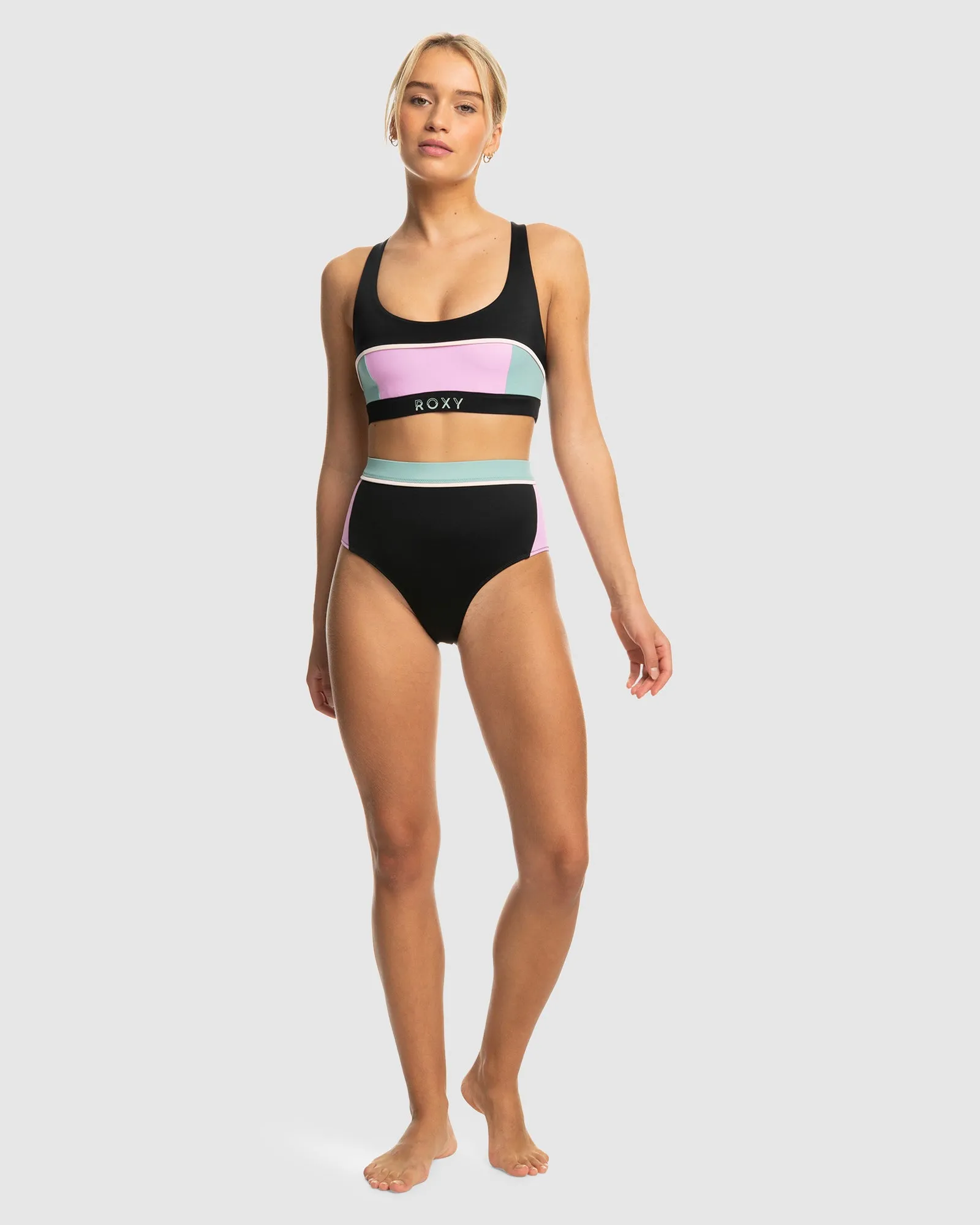 Womens Roxy Active High Waist Bikini Bottom