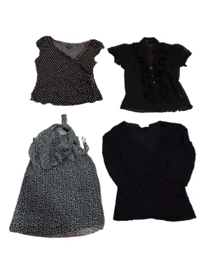 Y2k 2024 - Black Shaded Blouses - 15 pcs